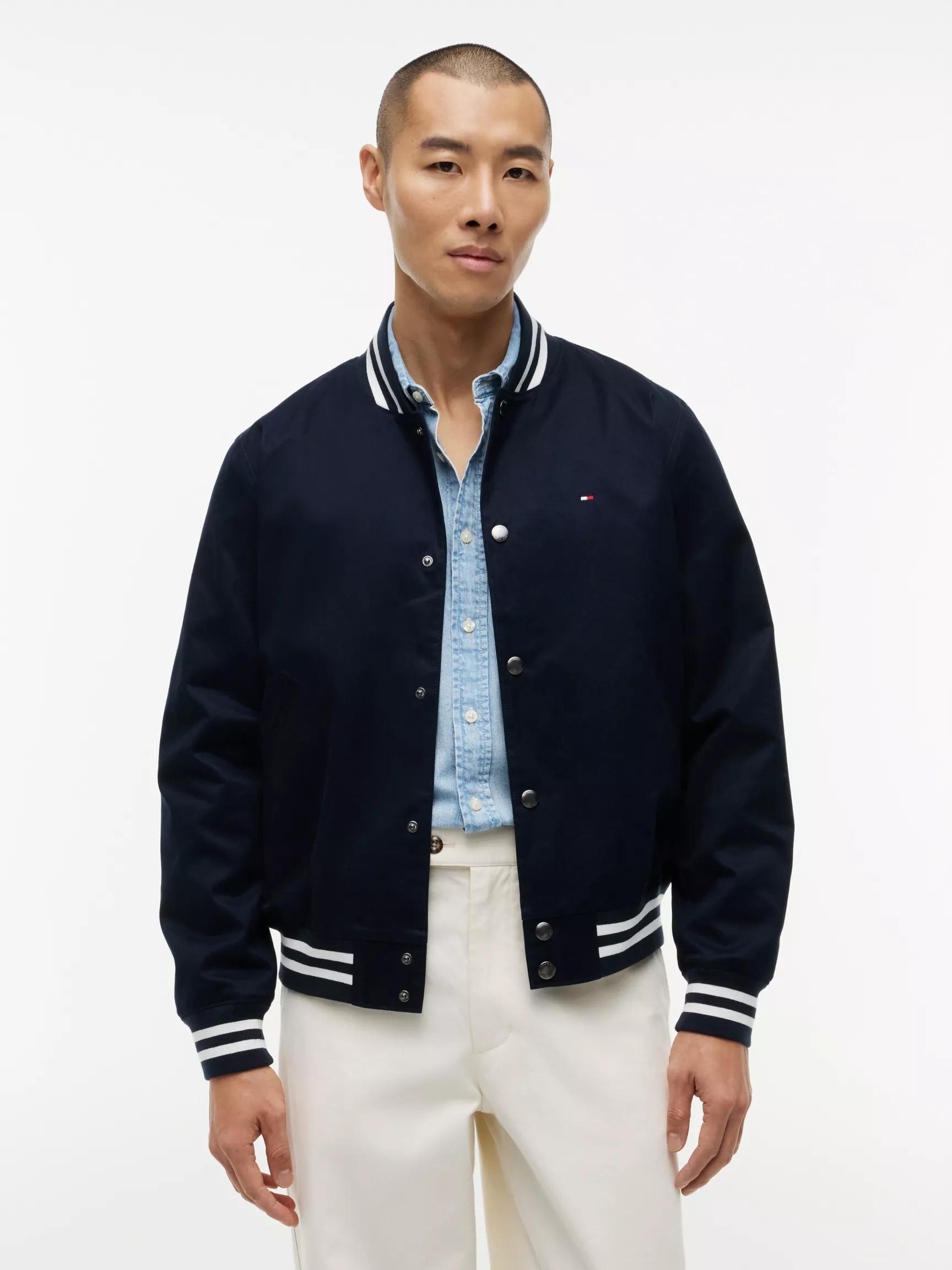 Water-Repellent Flag Logo Varsity Jacket by TOMMY HILFIGER