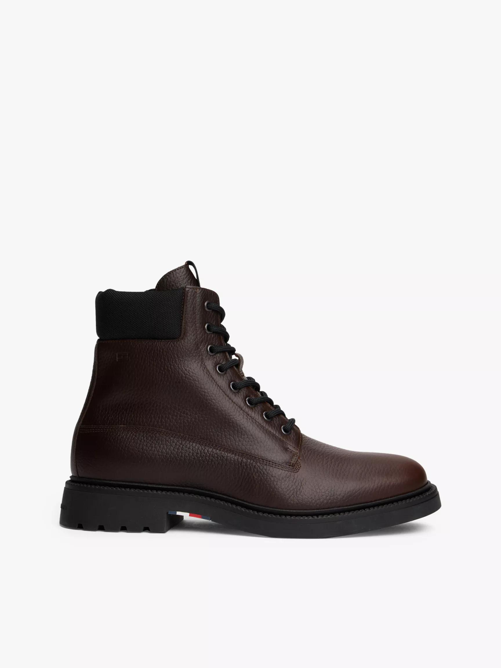 Water-Repellent Leather Lace-Up Boot by TOMMY HILFIGER