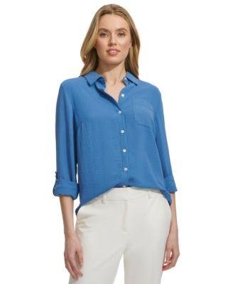 Women's Collared Button-Front Shirt by TOMMY HILFIGER