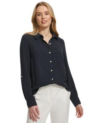 Women's Collared Button-Front Shirt by TOMMY HILFIGER