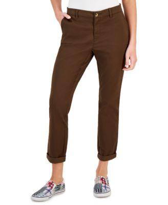 Women's TH Flex Hampton Cuffed Chino Straight-Leg Pants by TOMMY HILFIGER