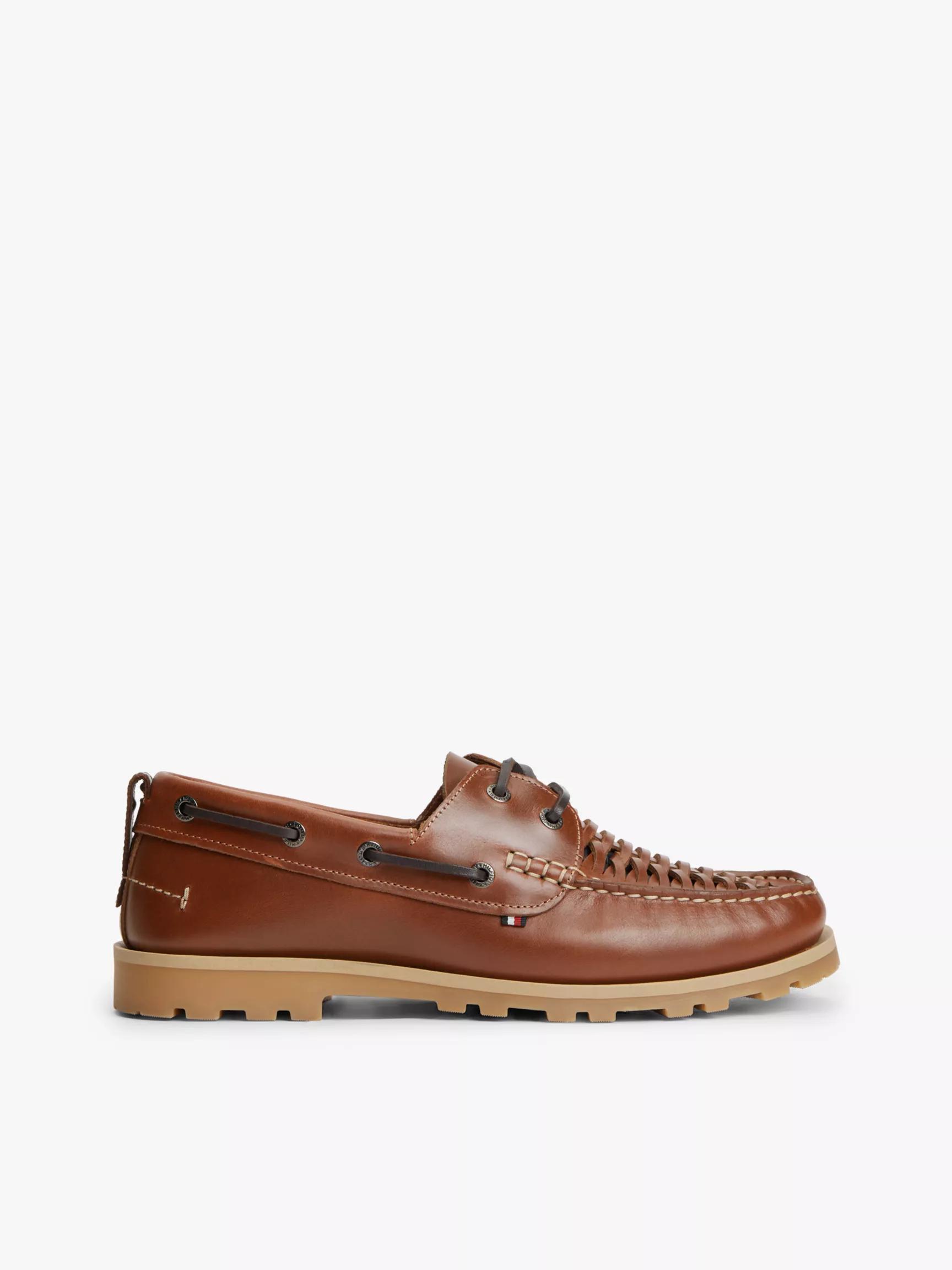 Woven Leather Boat Shoe by TOMMY HILFIGER