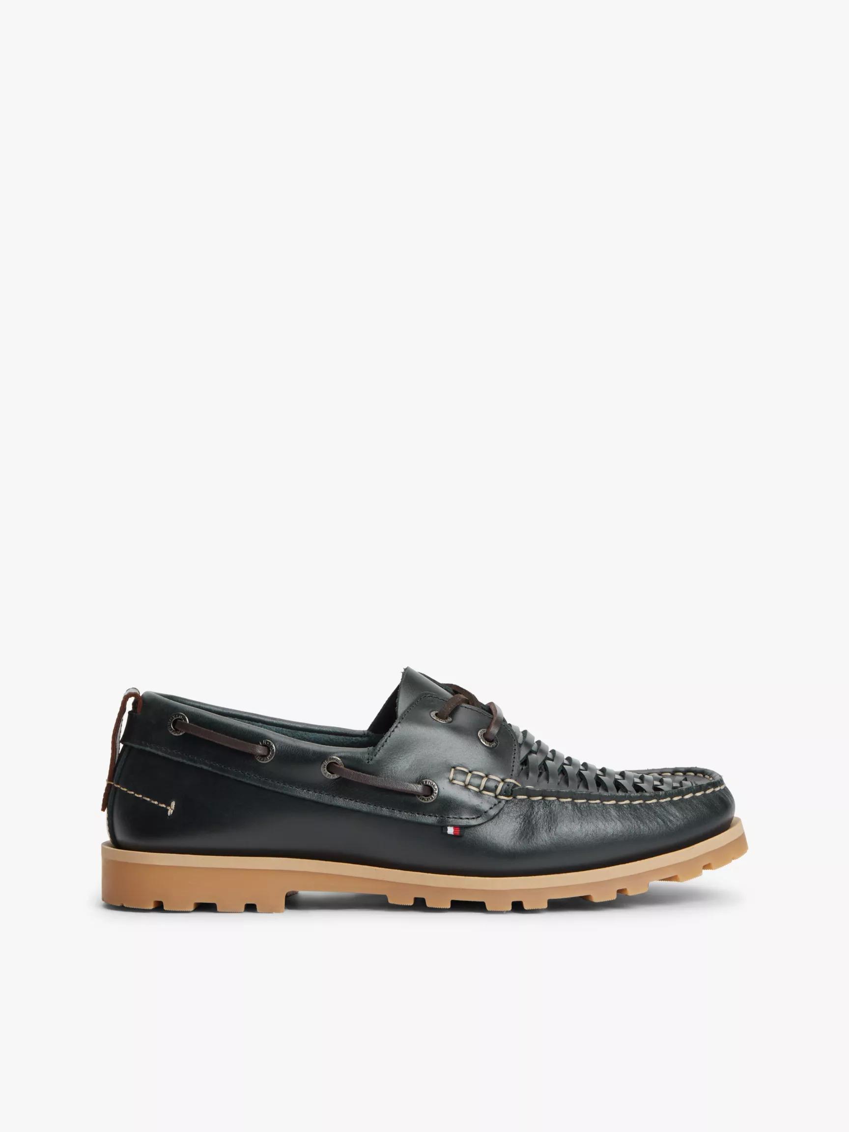 Woven Leather Boat Shoe by TOMMY HILFIGER
