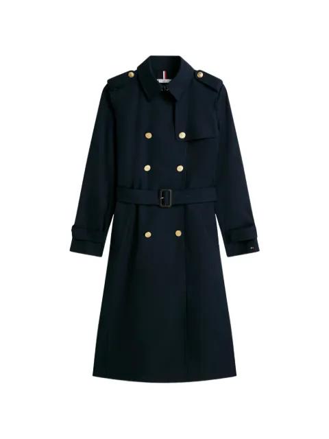belted button coat by TOMMY HILFIGER