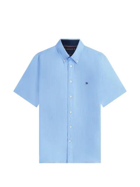 button-down short-sleeve cotton shirt by TOMMY HILFIGER