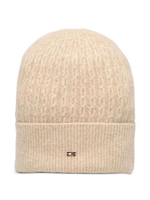 cable-knit beanie hat by TOMMY HILFIGER
