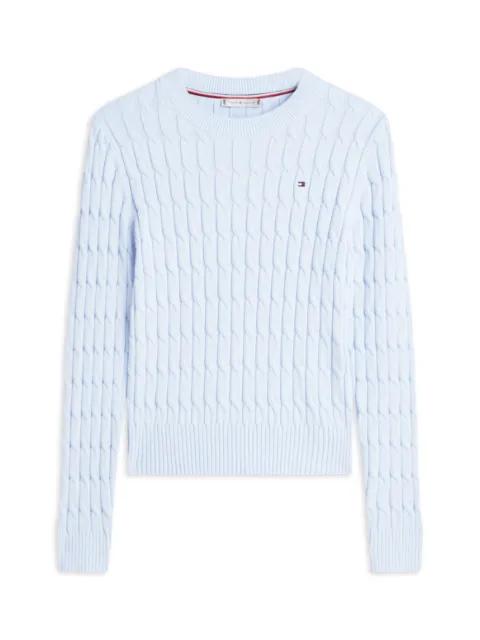 cable-knit logo sweater by TOMMY HILFIGER