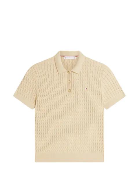 cable-knit polo shirt by TOMMY HILFIGER