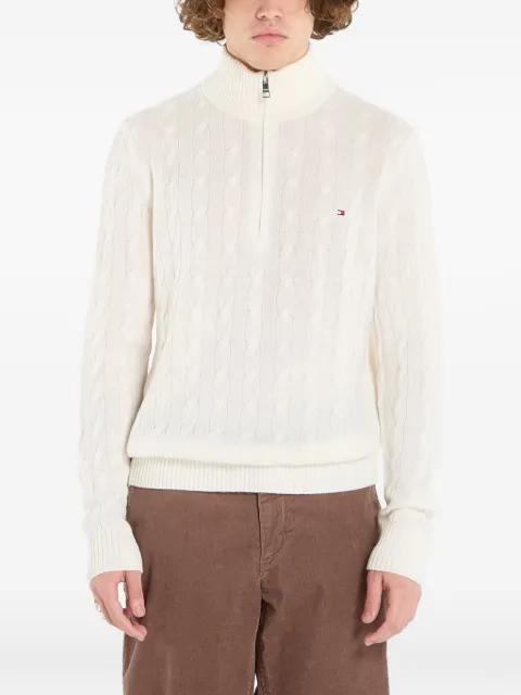 cable-knit quarter-zip sweater by TOMMY HILFIGER