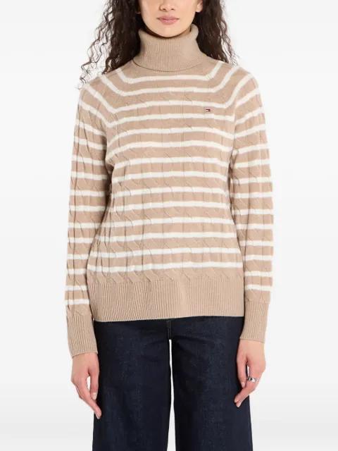 cable-knit striped sweater by TOMMY HILFIGER