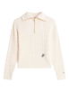 cable-knit zip-up sweater by TOMMY HILFIGER