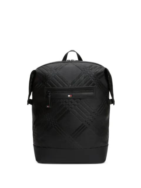 check-embossed backpack by TOMMY HILFIGER