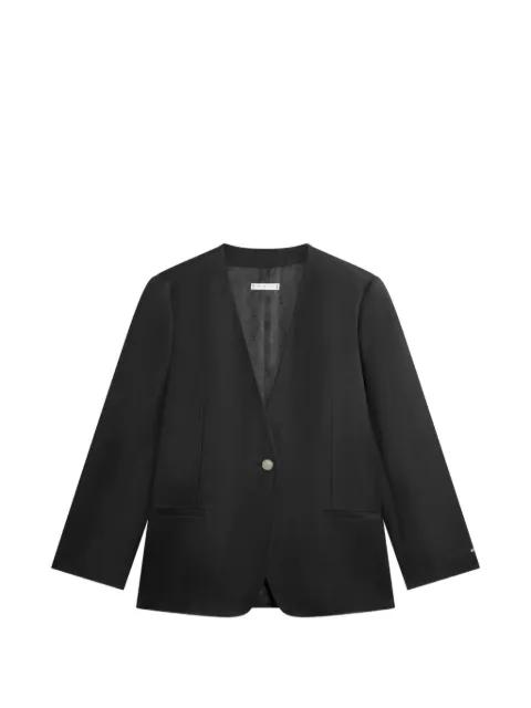 collarless single-breasted linen-blend blazer by TOMMY HILFIGER