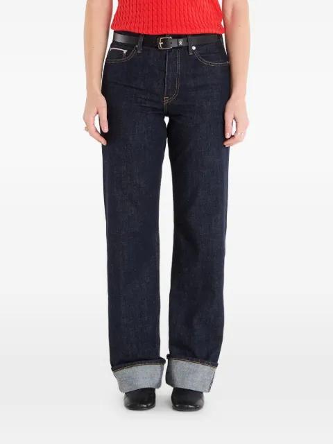 contrast-topstitching turn-up jeans by TOMMY HILFIGER