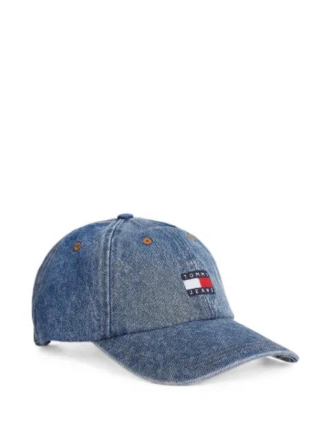 denim-wash logo-patch cap by TOMMY HILFIGER