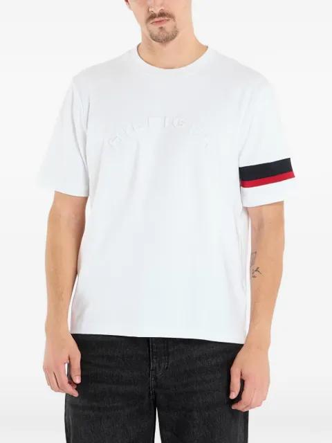 embossed-logo stripe-detail T-shirt by TOMMY HILFIGER