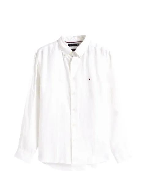embroidered-logo linen shirt by TOMMY HILFIGER