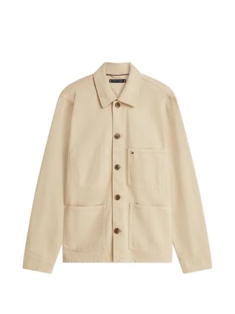 flag embroidered denim chore jacket by TOMMY HILFIGER