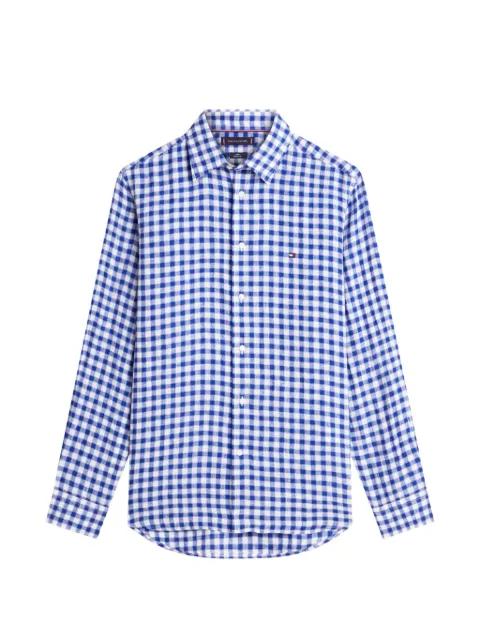 gingham-check linen shirt by TOMMY HILFIGER