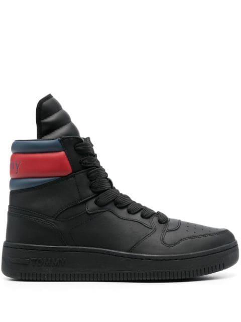 high-top lace-up sneakers by TOMMY HILFIGER