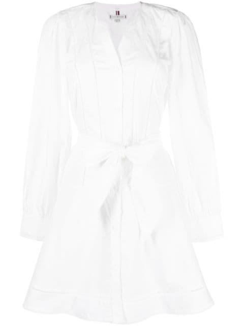 ladder-lace cotton short dress by TOMMY HILFIGER