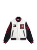 logo-appliqué leather jacket by TOMMY HILFIGER logo-appliqué leather jacket by TOMMY HILFIGER