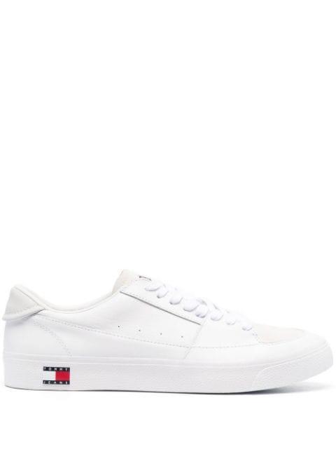 logo-detail low-top leather sneakers by TOMMY HILFIGER