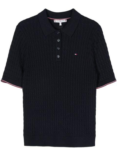 logo-embroidered knitted top by TOMMY HILFIGER