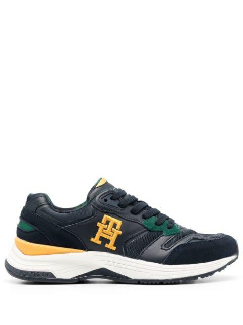 logo-embroidered lace-up sneakers by TOMMY HILFIGER