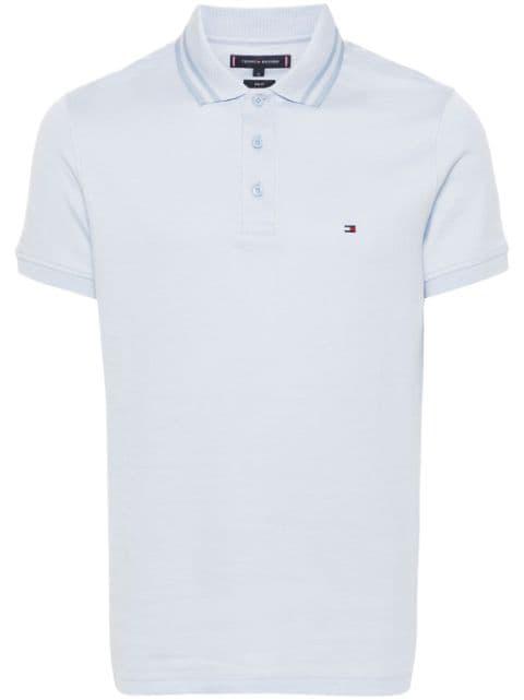 logo-embroidered organic cotton polo shirt by TOMMY HILFIGER