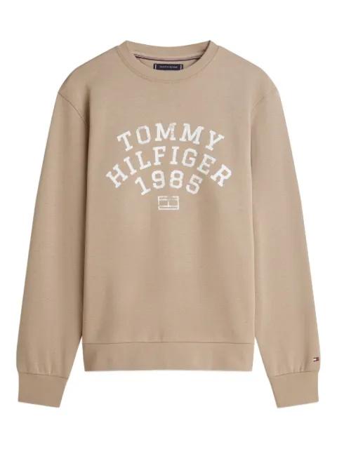 logo-lettering crew-neck sweatshirt by TOMMY HILFIGER
