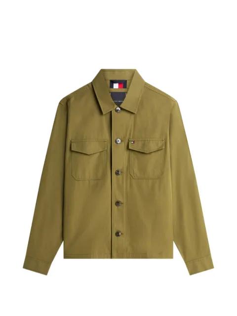 logo-patch flap-pocket jacket by TOMMY HILFIGER