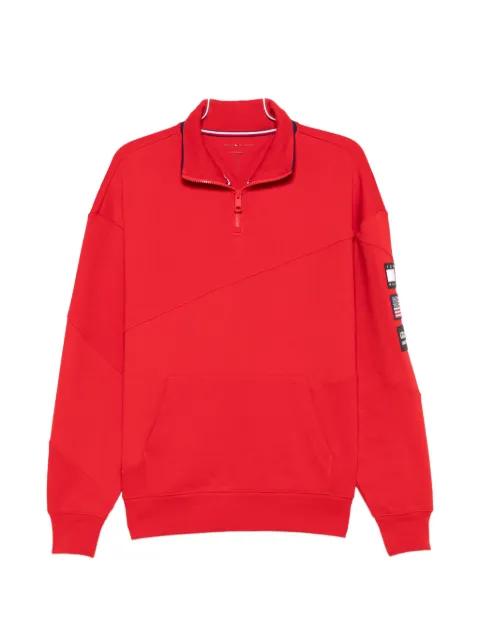 logo-patch quarter-zip sweatshirt by TOMMY HILFIGER