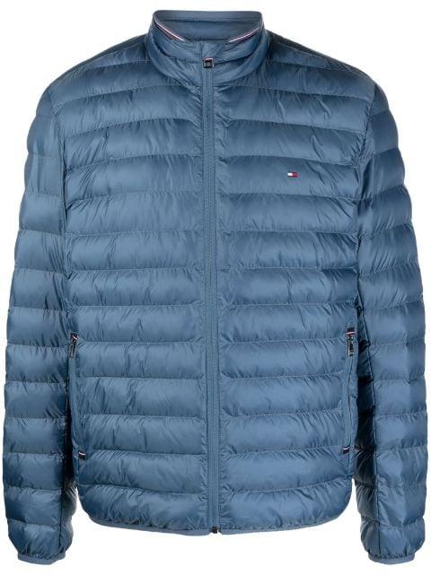 logo-patch zipped puffer jacket by TOMMY HILFIGER
