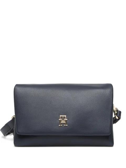 logo-plaque foldover cross body bag by TOMMY HILFIGER