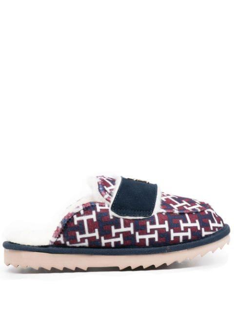 logo-plaque mule slippers by TOMMY HILFIGER