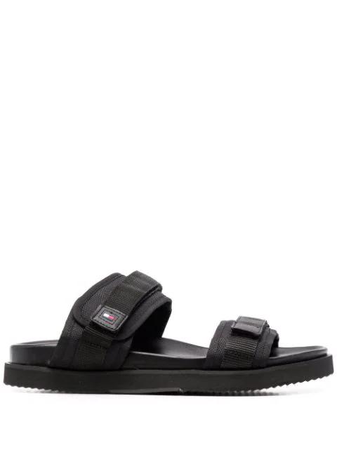 logo-plaque touch-strap sandals by TOMMY HILFIGER