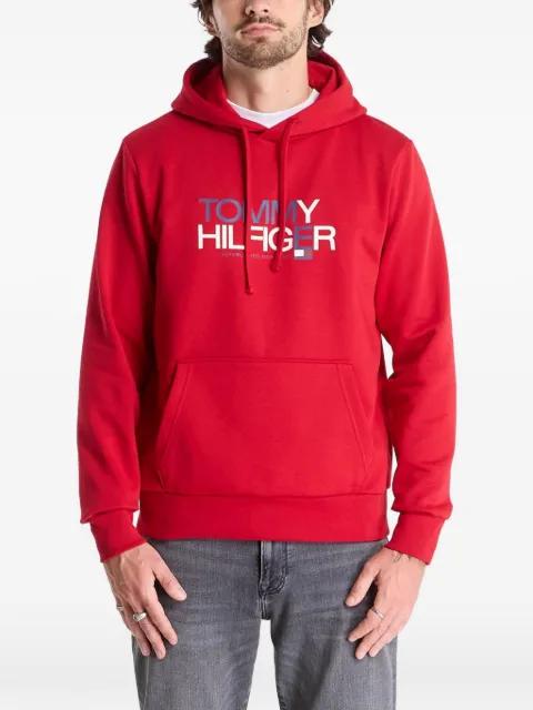logo-print hoodie by TOMMY HILFIGER