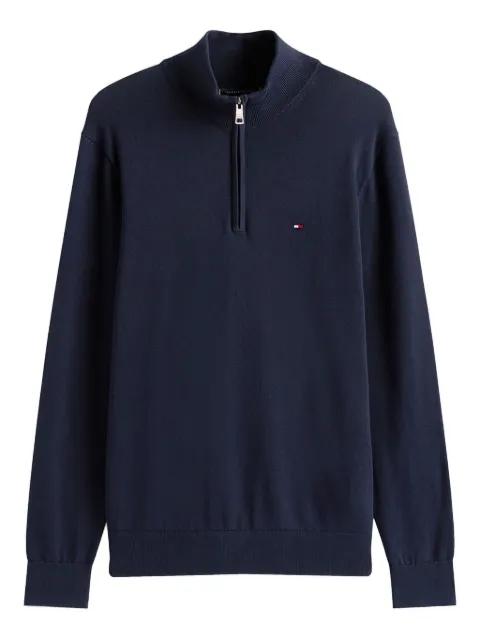 mock neck cotton sweater by TOMMY HILFIGER