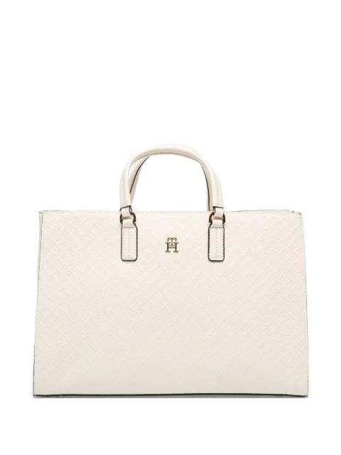monogram-embossed tote bag by TOMMY HILFIGER