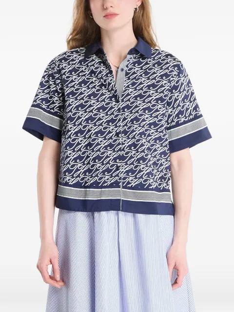 monogram-print short-sleeve shirt by TOMMY HILFIGER