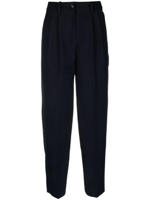 pleated tapered wide-leg trousers by TOMMY HILFIGER