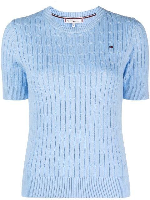 ribbed-knit T-shirt by TOMMY HILFIGER