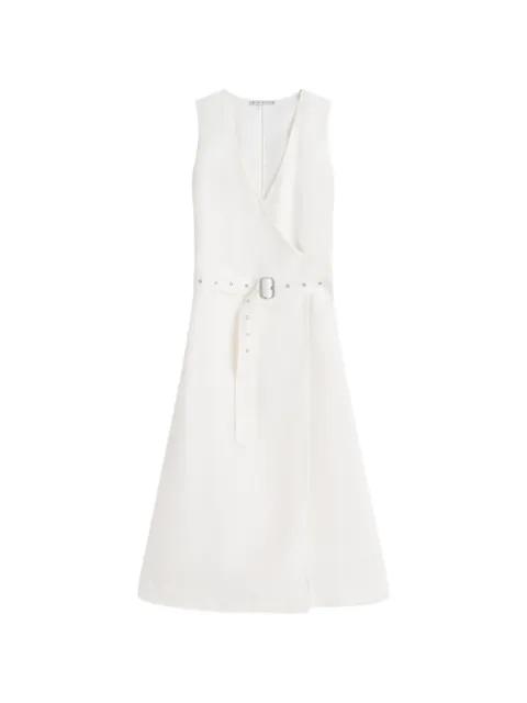 sleeveless belted wrap dress by TOMMY HILFIGER