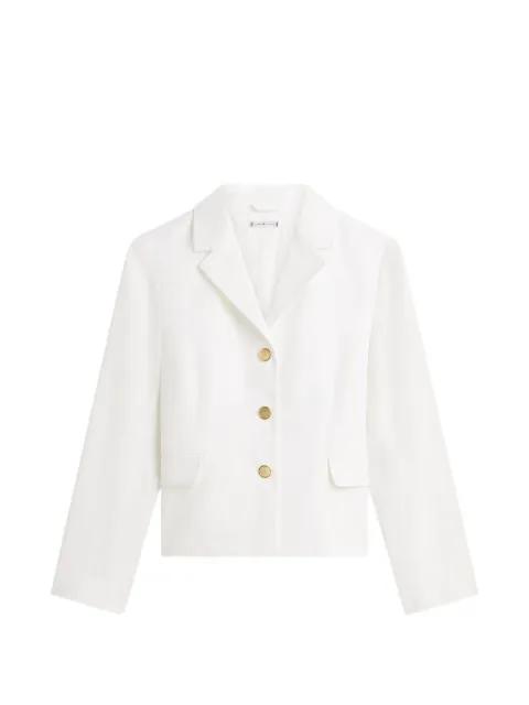 slim-fit single-breasted linen-blend blazer by TOMMY HILFIGER