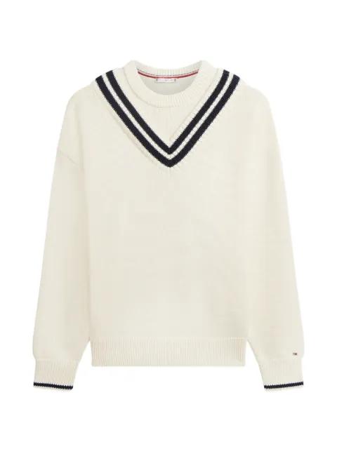 stripe-detail sweater by TOMMY HILFIGER