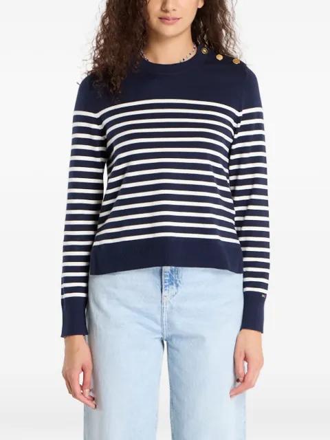 striped button-detail sweater by TOMMY HILFIGER