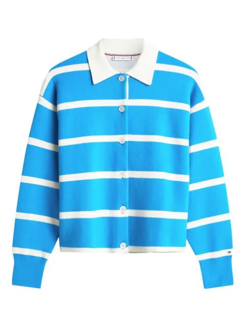 striped collared cardigan by TOMMY HILFIGER