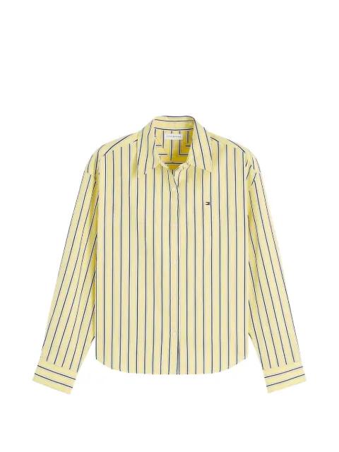 striped logo-embroidered shirt by TOMMY HILFIGER