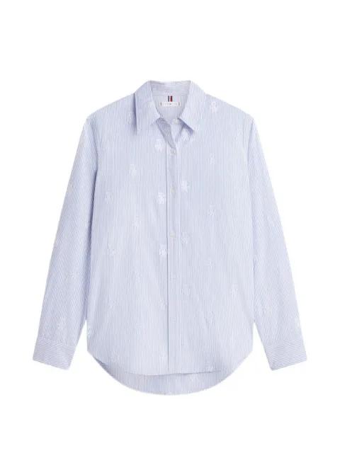 striped-pattern embroidered-details shirt by TOMMY HILFIGER